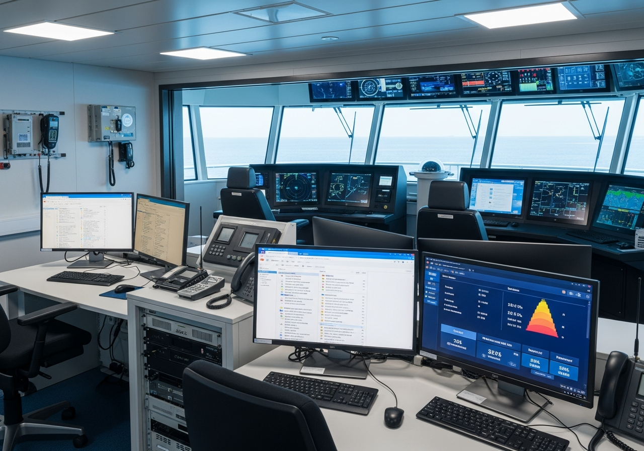 Maritime vessel email communication solutions